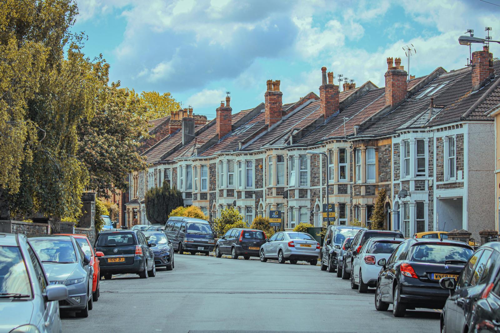 Terraced Victorian houses on a Hillingdon street